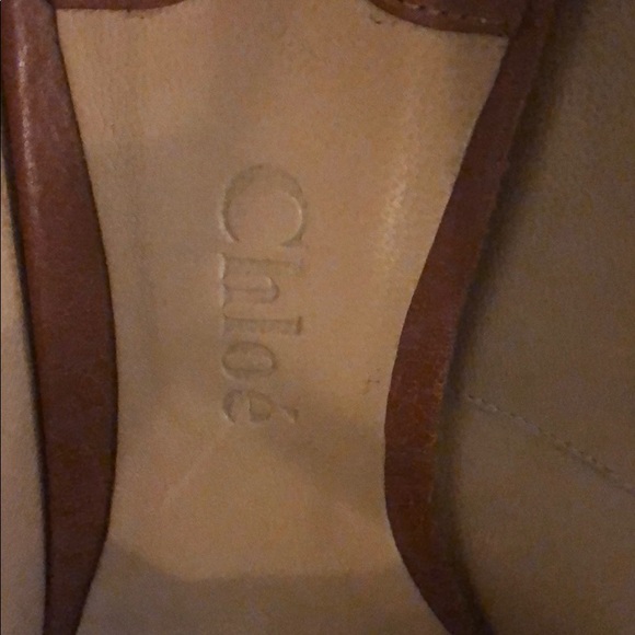 Chloe tan orange leather Mary Jane 38 - Picture 6 of 6